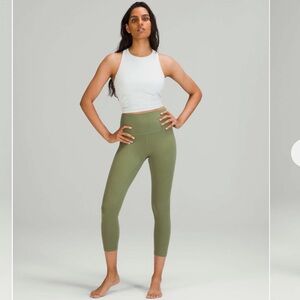 Lululemon Align High-Rise Crop 23" Green Twill Size 6